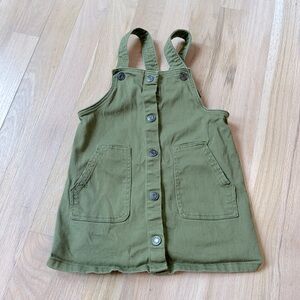 3T army green jumper dress with adjustable straps